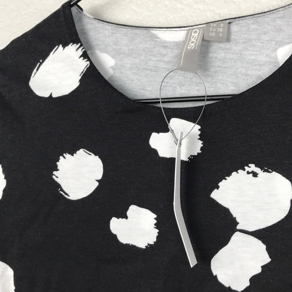 ASOS black polka dot layered top - Picture 3 of 4